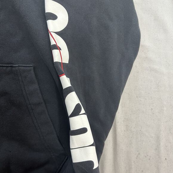 Nike Hoodie Sweatshirt Mens Large Black Tech Fleece Windrunner Full Zip - Picture 3 of 11